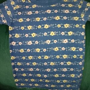 Old Navy Blue Floral Kids Tee